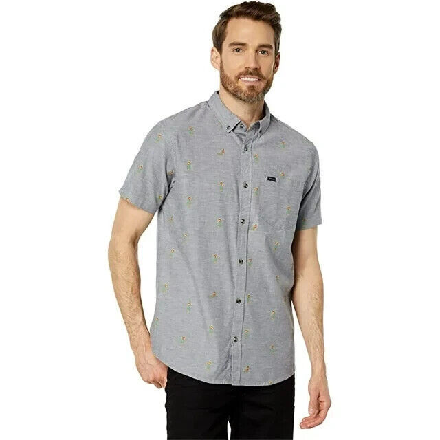 Rip Curl Men's Short Sleeve Button Down Shirt Hula Breach M Medium